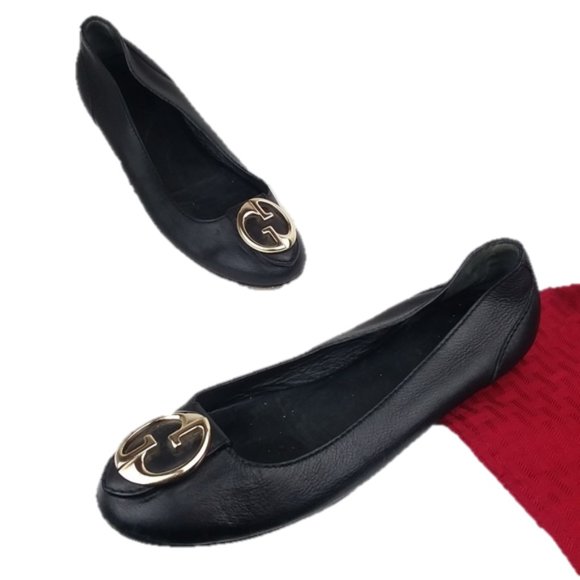 Gucci Shoes - Gucci GG Black Ballet Flats
